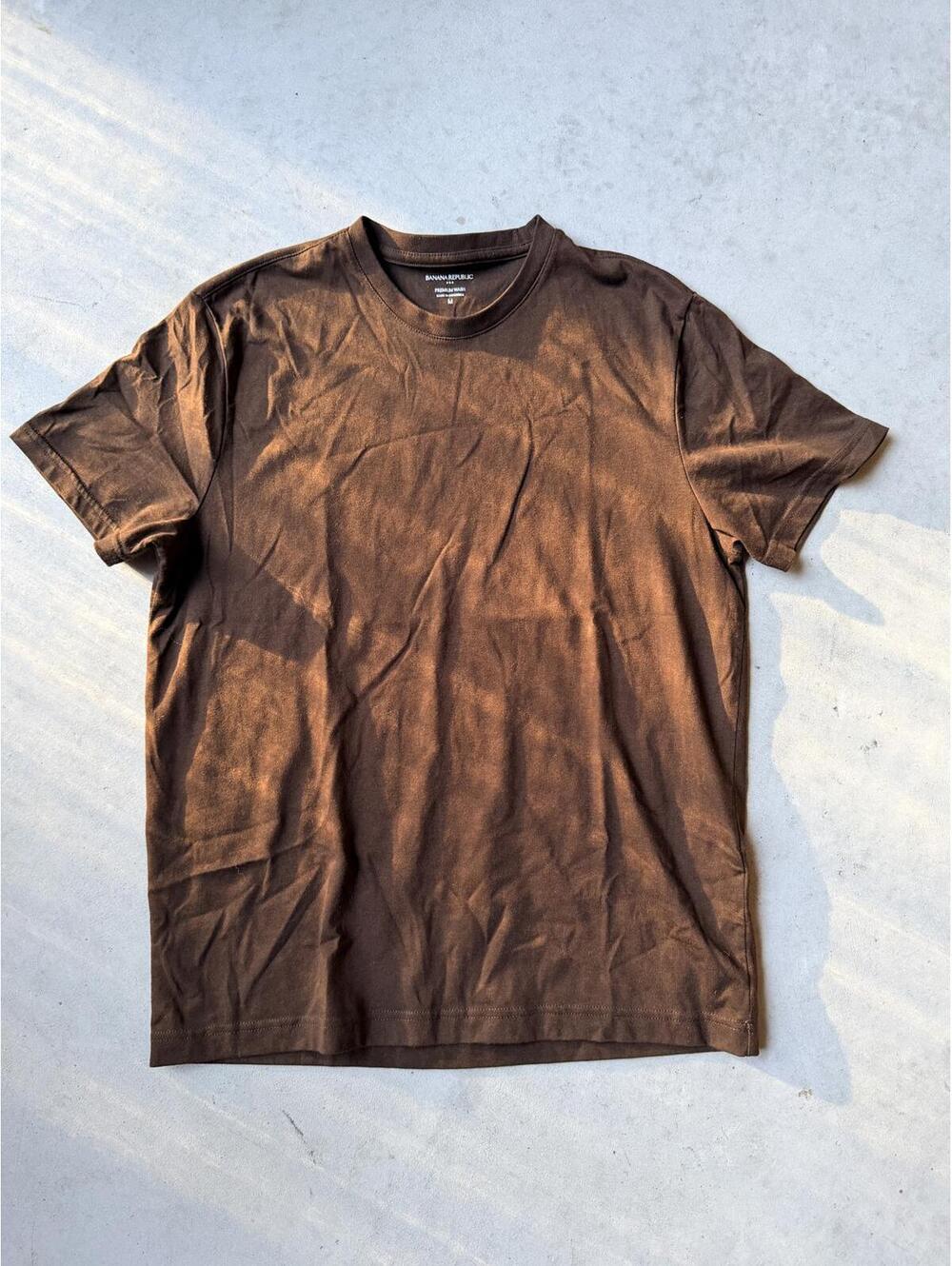 Banana Republic Premium Wash Brown Men's T-Shirt Medium